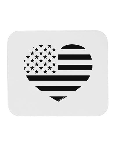 American Flag Heart Design - Stamp Style Mousepad by TooLoud-TooLoud-White-Davson Sales