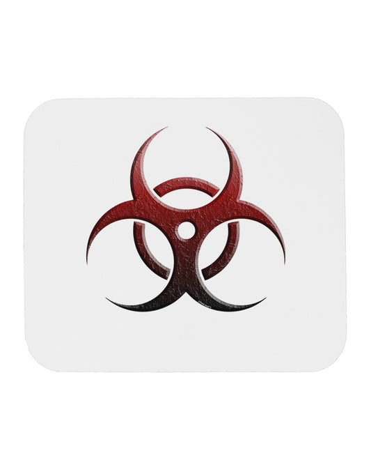 Biohazard Symbol Red Stone - Apocalypse Mousepad-TooLoud-White-Davson Sales