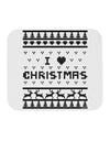 I Heart Christmas Ugly Christmas Sweater Mousepad-TooLoud-White-Davson Sales