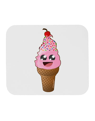 Cute Ice Cream Cone Mousepad-TooLoud-White-Davson Sales