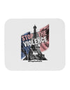 Distressed Paris Stop The Violence Mousepad-TooLoud-White-Davson Sales