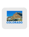 Colorado Snowy Mountains Text Mousepad-TooLoud-White-Davson Sales