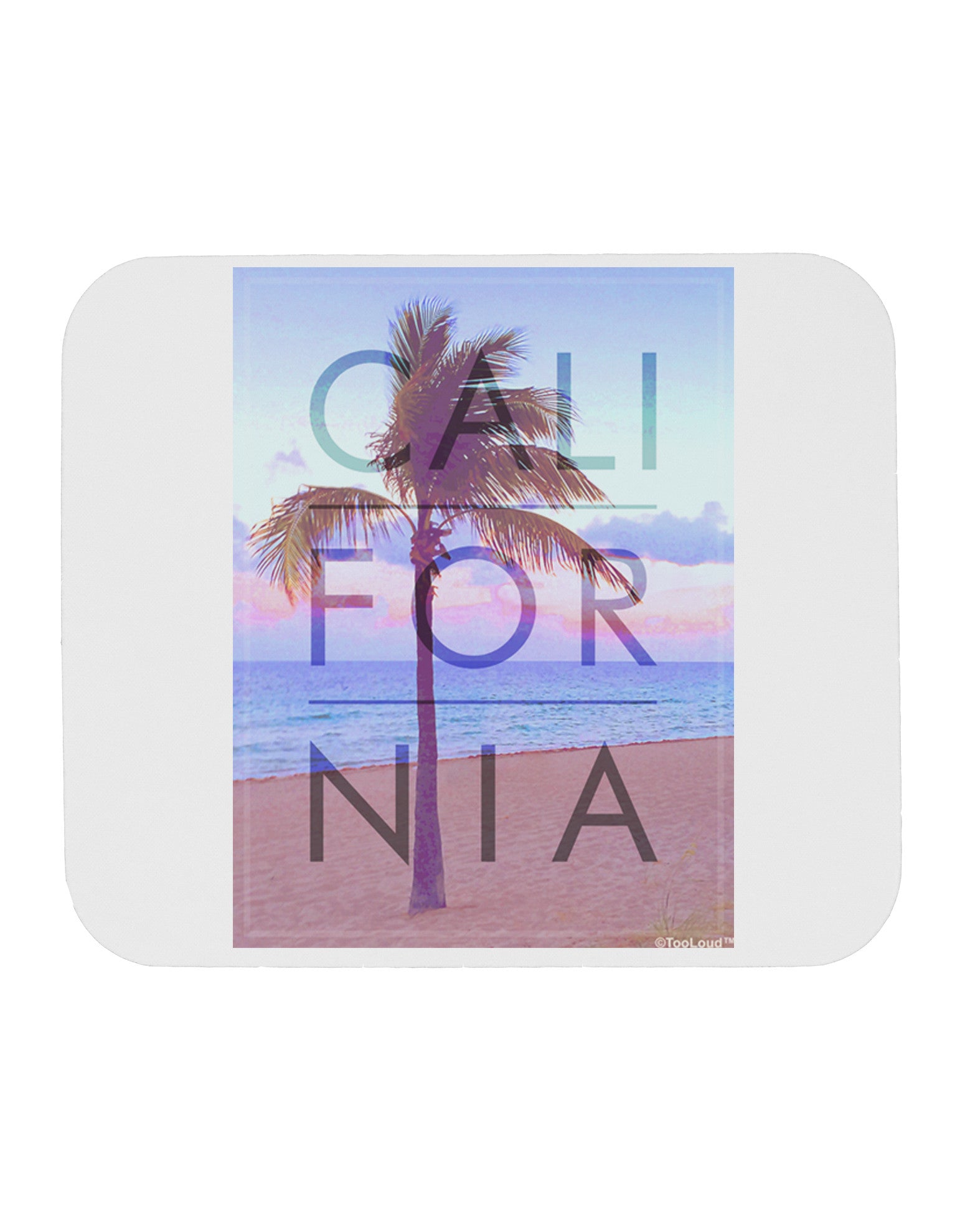 California Beach Filter Mousepad-TooLoud-White-Davson Sales