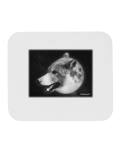 White Wolf Moon Mousepad-TooLoud-White-Davson Sales