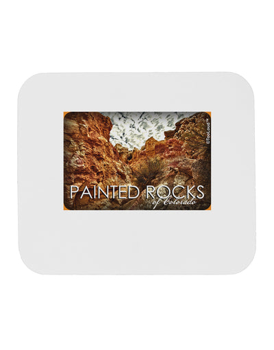 Colorado Painted Rocks Text Mousepad-TooLoud-White-Davson Sales