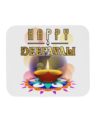 Happy Deepavali - Rangoli and Diya Mousepad by TooLoud-TooLoud-White-Davson Sales