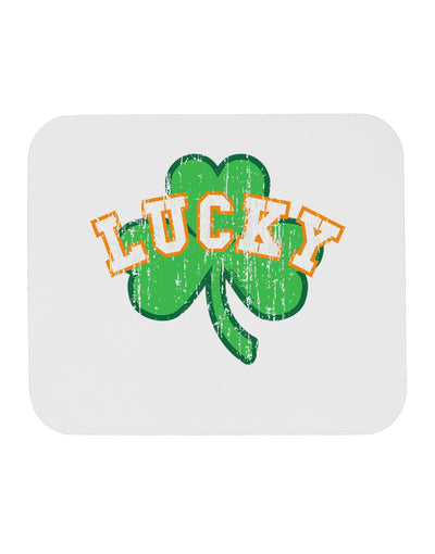 Lucky Shamrock Design Distressed Mousepad by TooLoud-TooLoud-White-Davson Sales