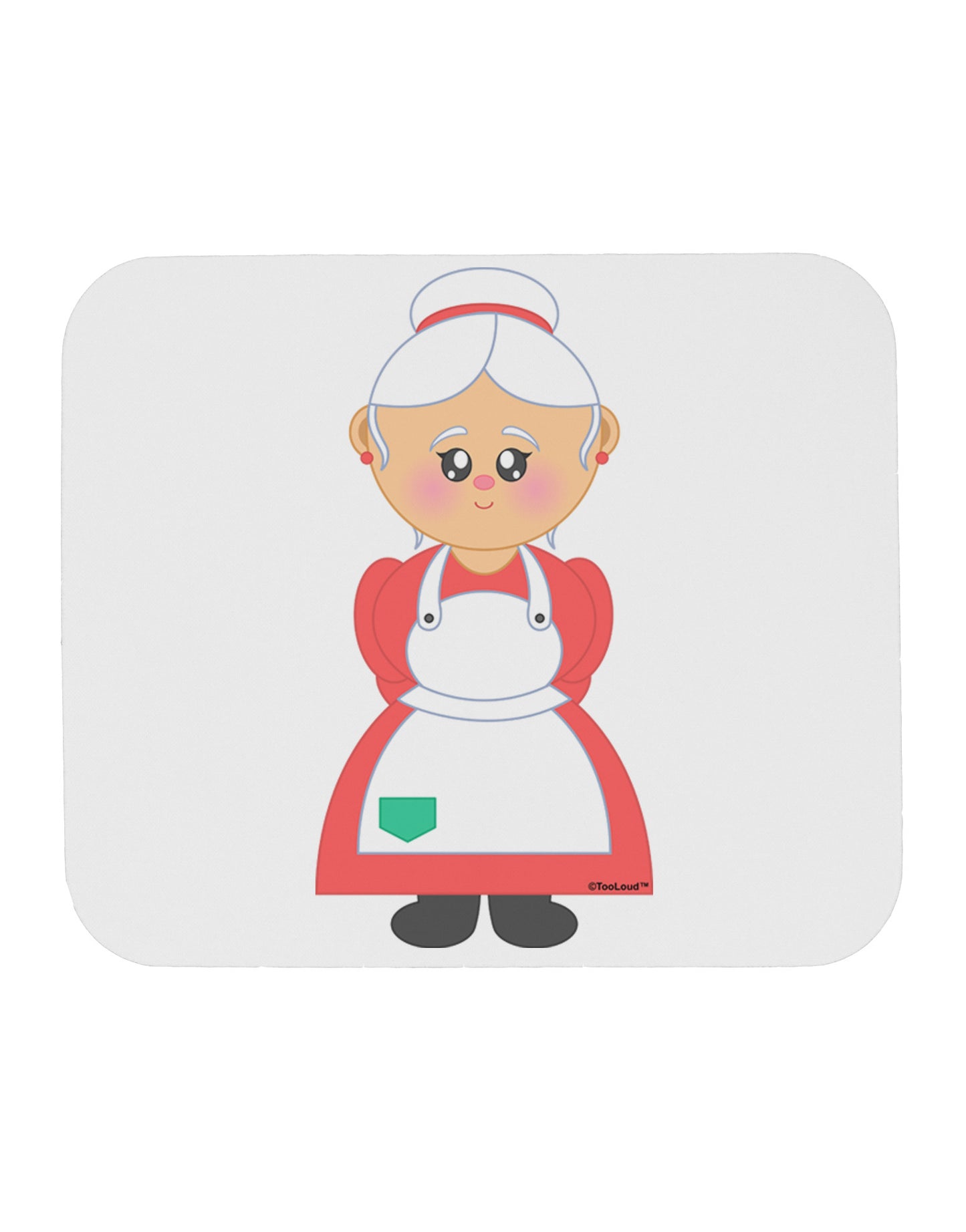 Cute Mrs Santa Claus Christmas Mousepad-TooLoud-White-Davson Sales