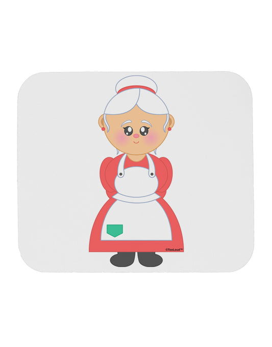 Cute Mrs Santa Claus Christmas Mousepad-TooLoud-White-Davson Sales