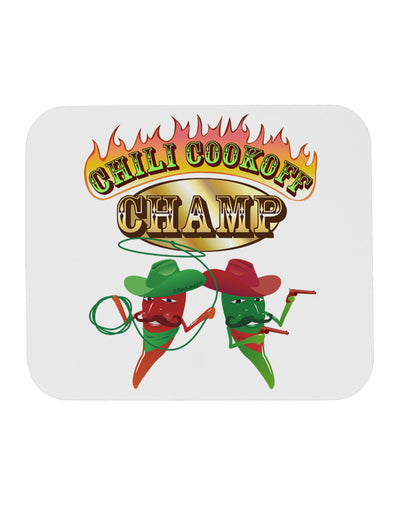 Cowboy Chili Cookoff Champ Mousepad-TooLoud-White-Davson Sales