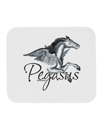 Pegasus Color Illustration Mousepad-TooLoud-White-Davson Sales