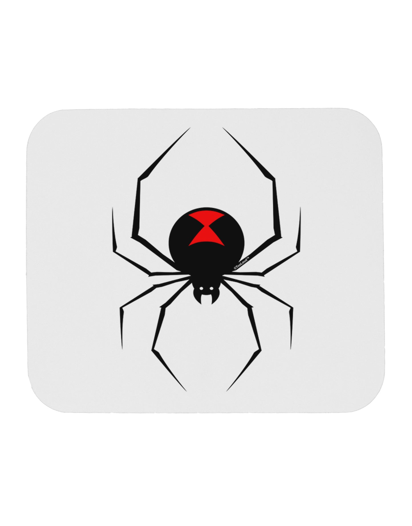 Black Widow Spider Design Mousepad-TooLoud-White-Davson Sales