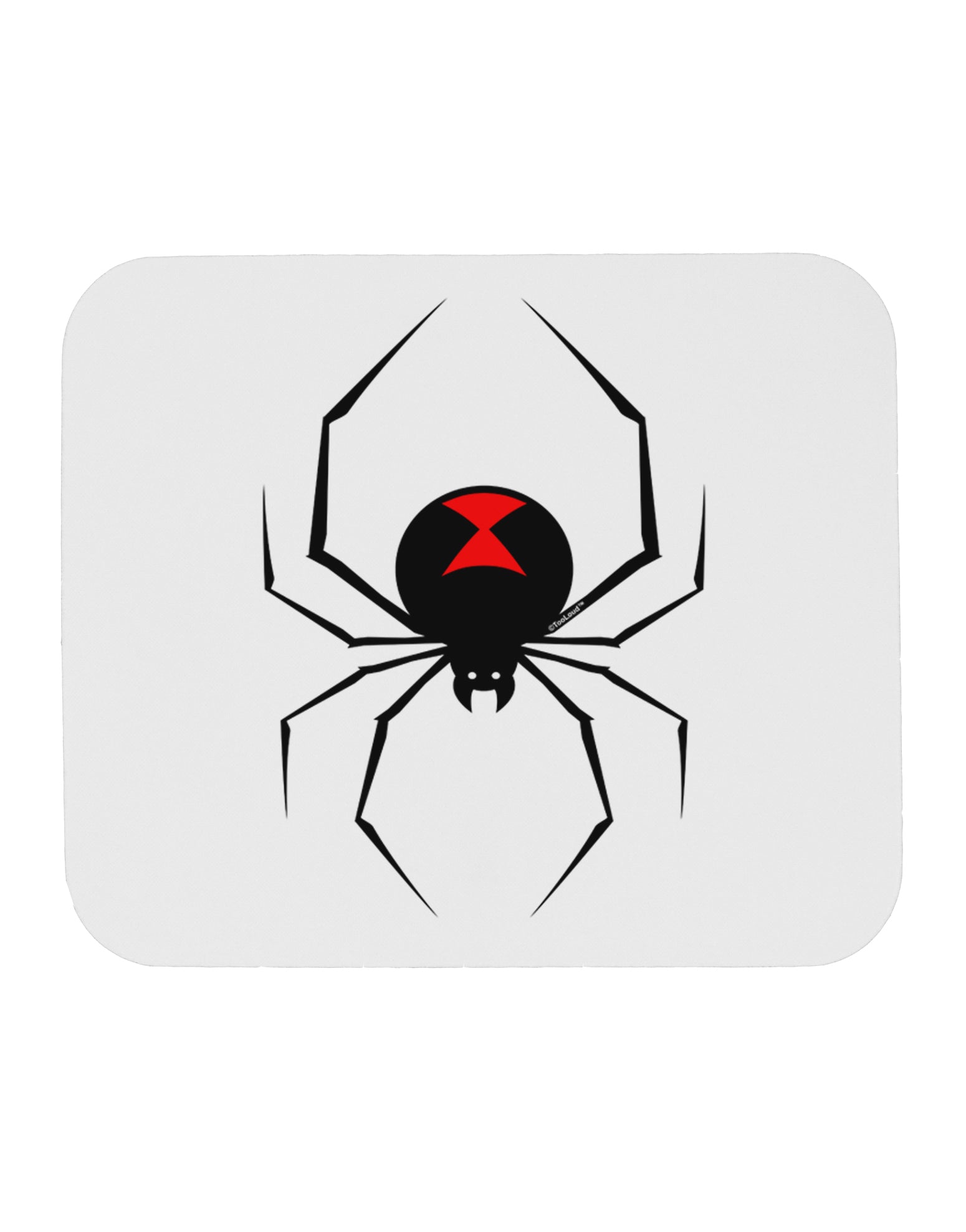 Black Widow Spider Design Mousepad-TooLoud-White-Davson Sales