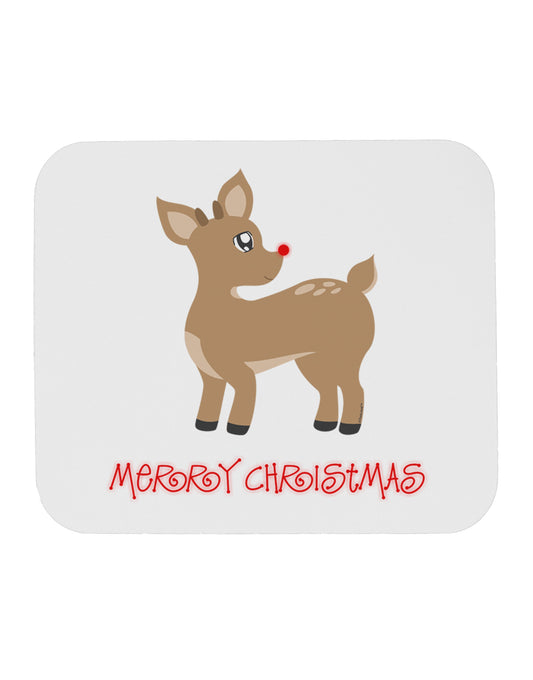 Cute Rudolph the Reindeer - Merry Christmas Mousepad by TooLoud-TooLoud-White-Davson Sales