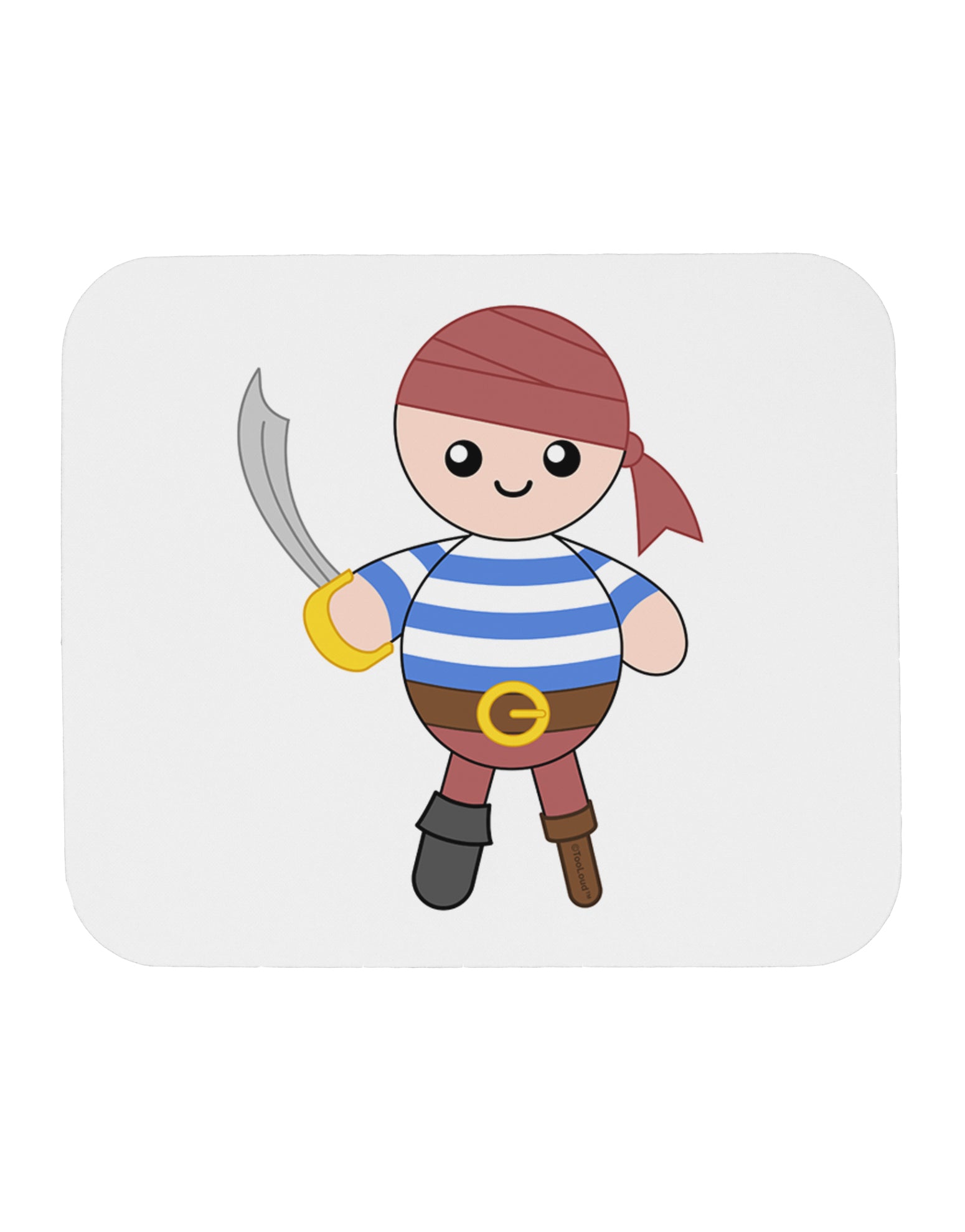 Petey the Pirate - Halloween Mousepad-TooLoud-White-Davson Sales