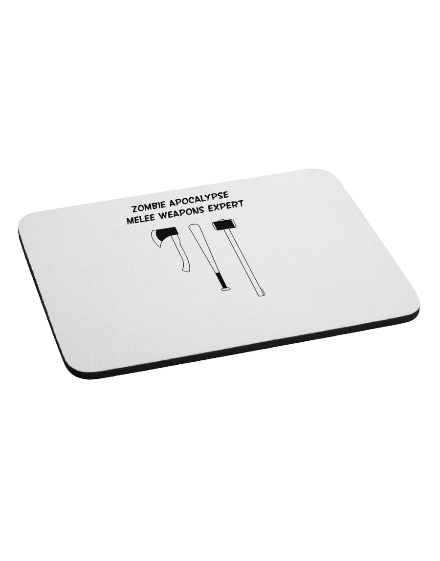 Zombie Apocalypse Melee Weapons Expert Mousepad-TooLoud-White-Davson Sales