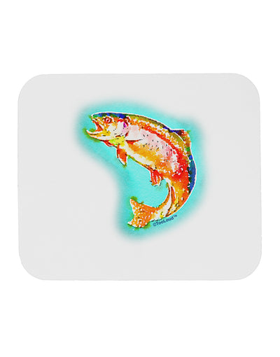 Rainbow Trout WaterColor Mousepad-TooLoud-White-Davson Sales