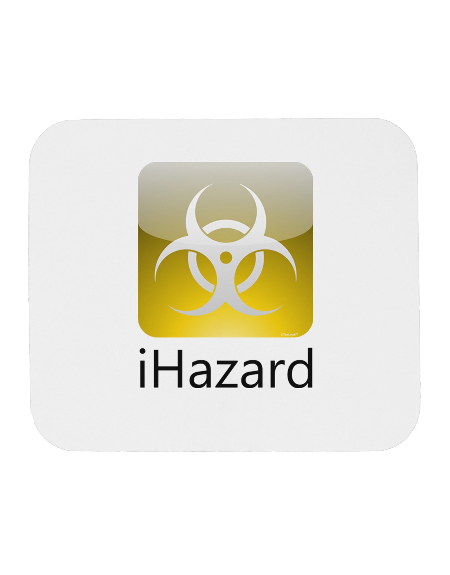 iHazard Logo - Zombie Apocalypse Mousepad-TooLoud-White-Davson Sales