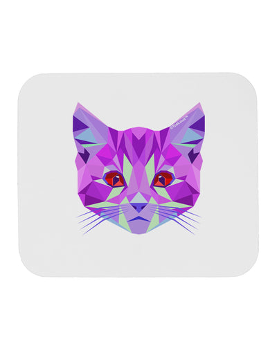 Geometric Kitty Purple Mousepad-TooLoud-White-Davson Sales