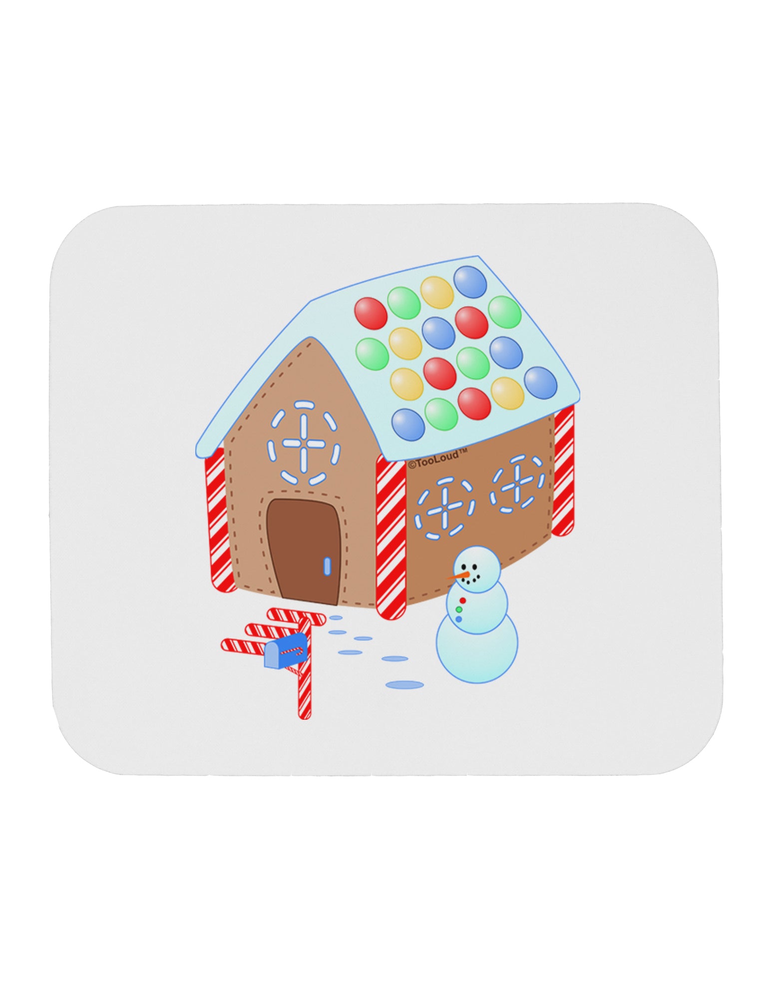 Little Gingerbread House Design #1 Mousepad by TooLoud-TooLoud-White-Davson Sales