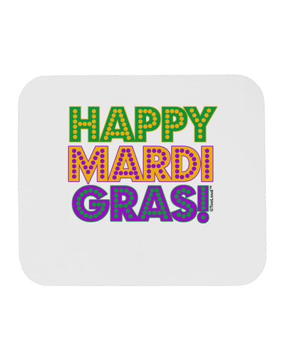 Happy Mardi Gras Text Mousepad by TooLoud-TooLoud-White-Davson Sales