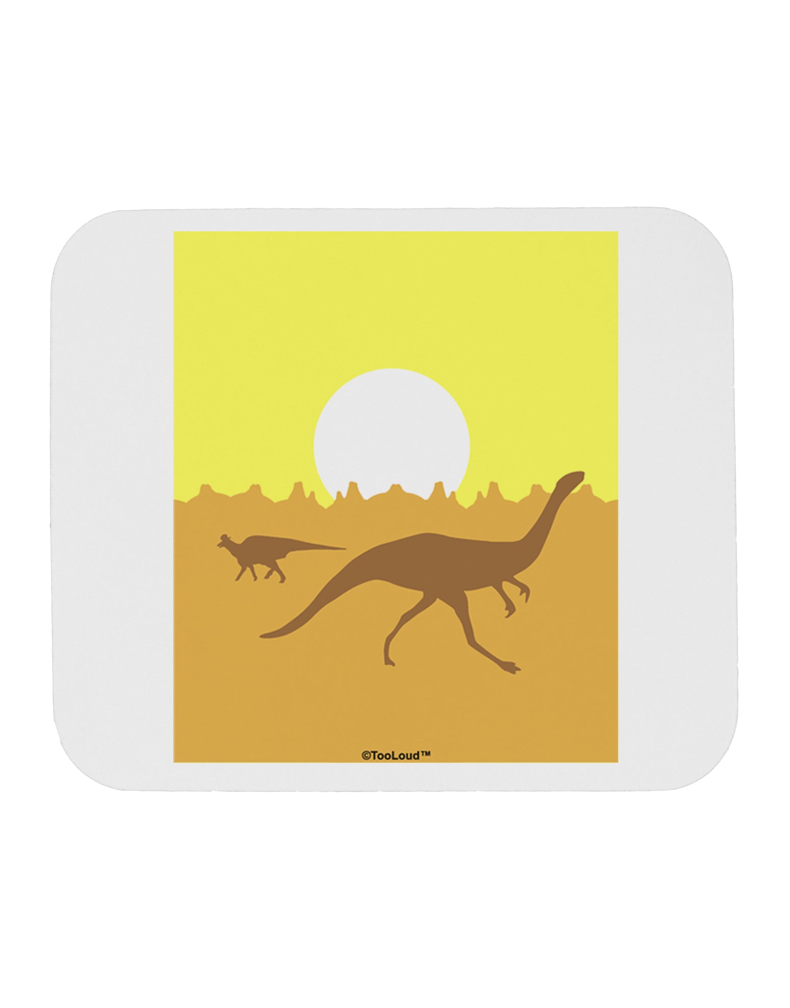 Jurassic Dinosaur Sunrise Mousepad by TooLoud-TooLoud-White-Davson Sales