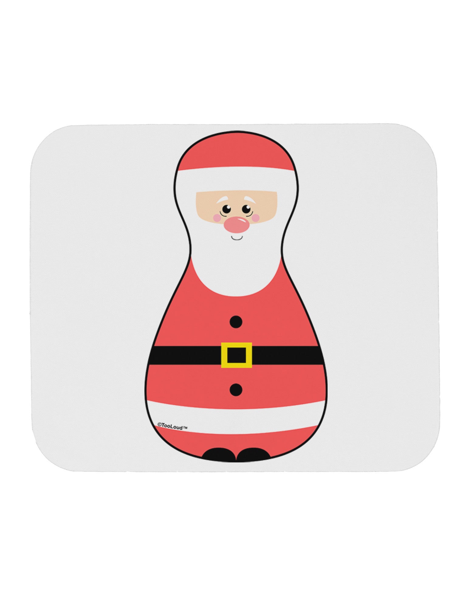Cute Santa Matryoshka Nesting Doll - Christmas Mousepad-TooLoud-White-Davson Sales