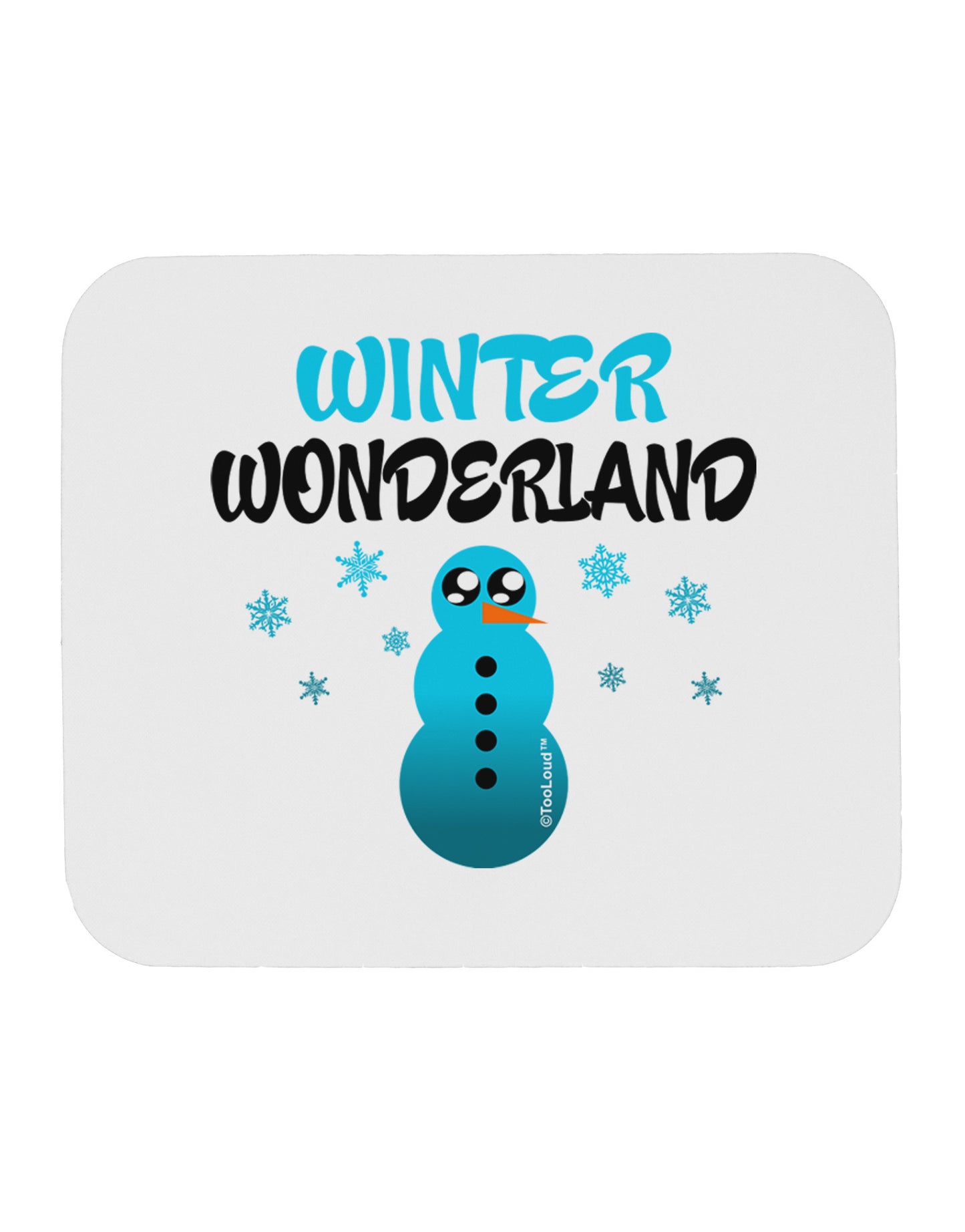 Winter Wonderland Snowman Mousepad-TooLoud-White-Davson Sales