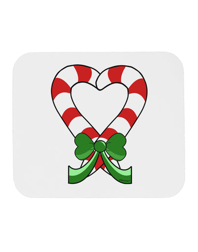 Candy Cane Heart Christmas Mousepad-TooLoud-White-Davson Sales