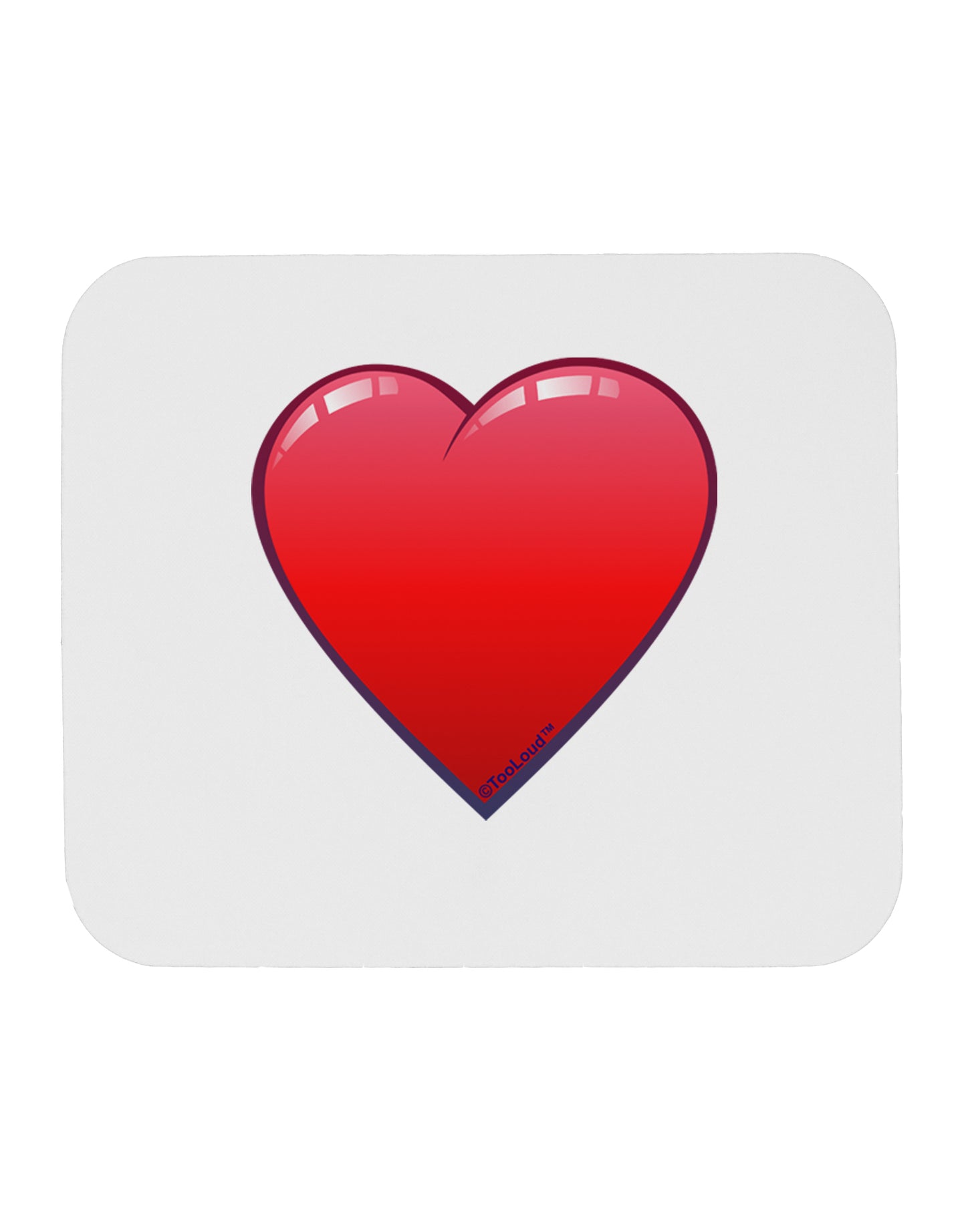 Cute Cartoon Heart Mousepad by TooLoud-TooLoud-White-Davson Sales