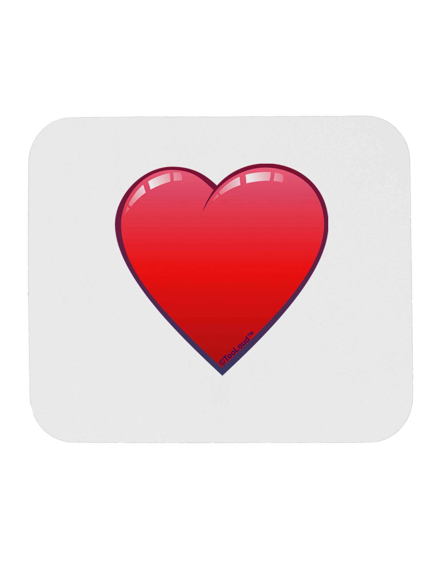 Cute Cartoon Heart Mousepad by TooLoud-TooLoud-White-Davson Sales