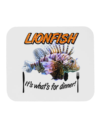 Lionfish - It's What's For Dinner Mousepad-TooLoud-White-Davson Sales