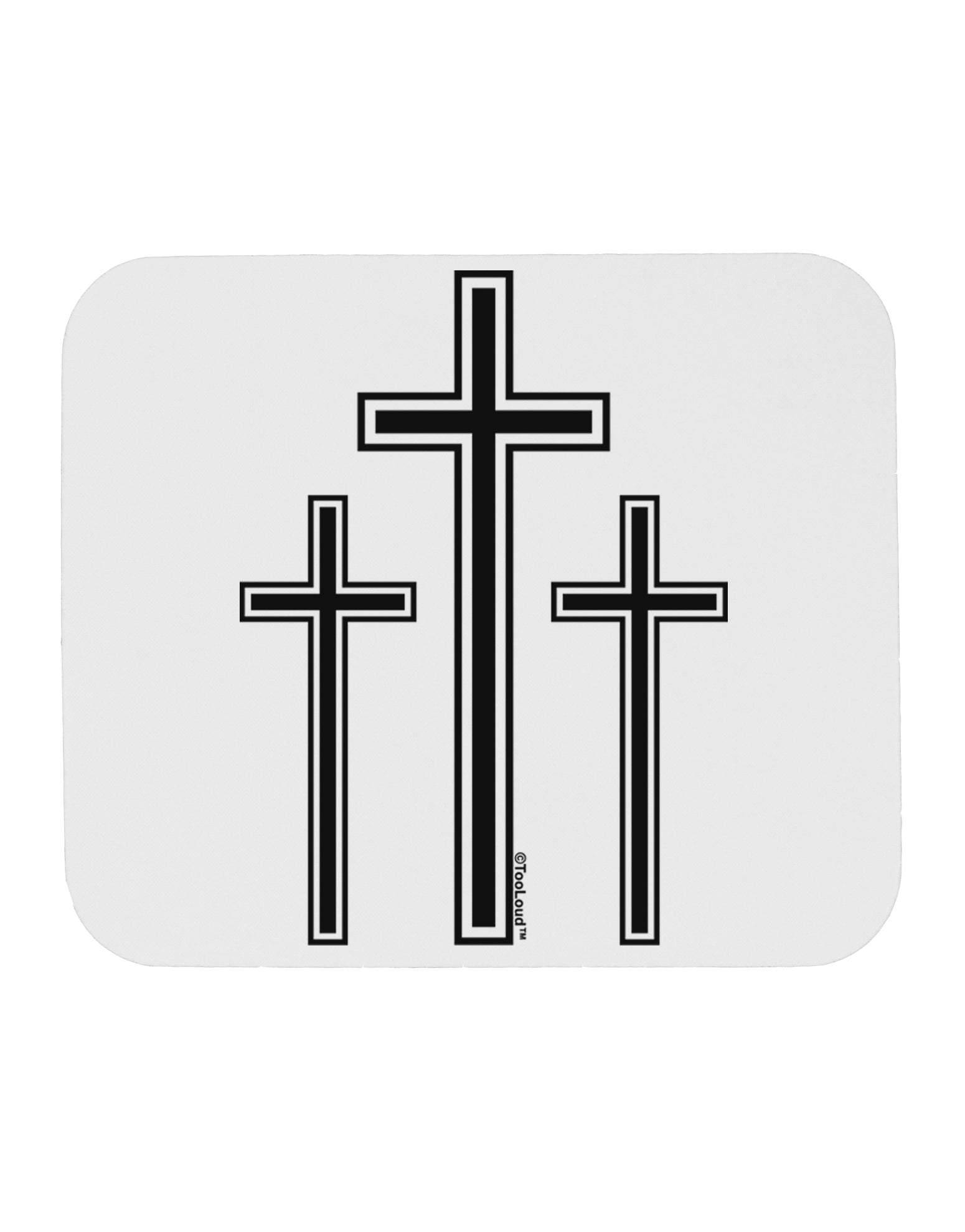 Three Cross Design - Easter Mousepad by TooLoud-TooLoud-White-Davson Sales