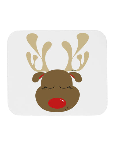 Cute Rudolph Reindeer Face Christmas Mousepad-TooLoud-White-Davson Sales