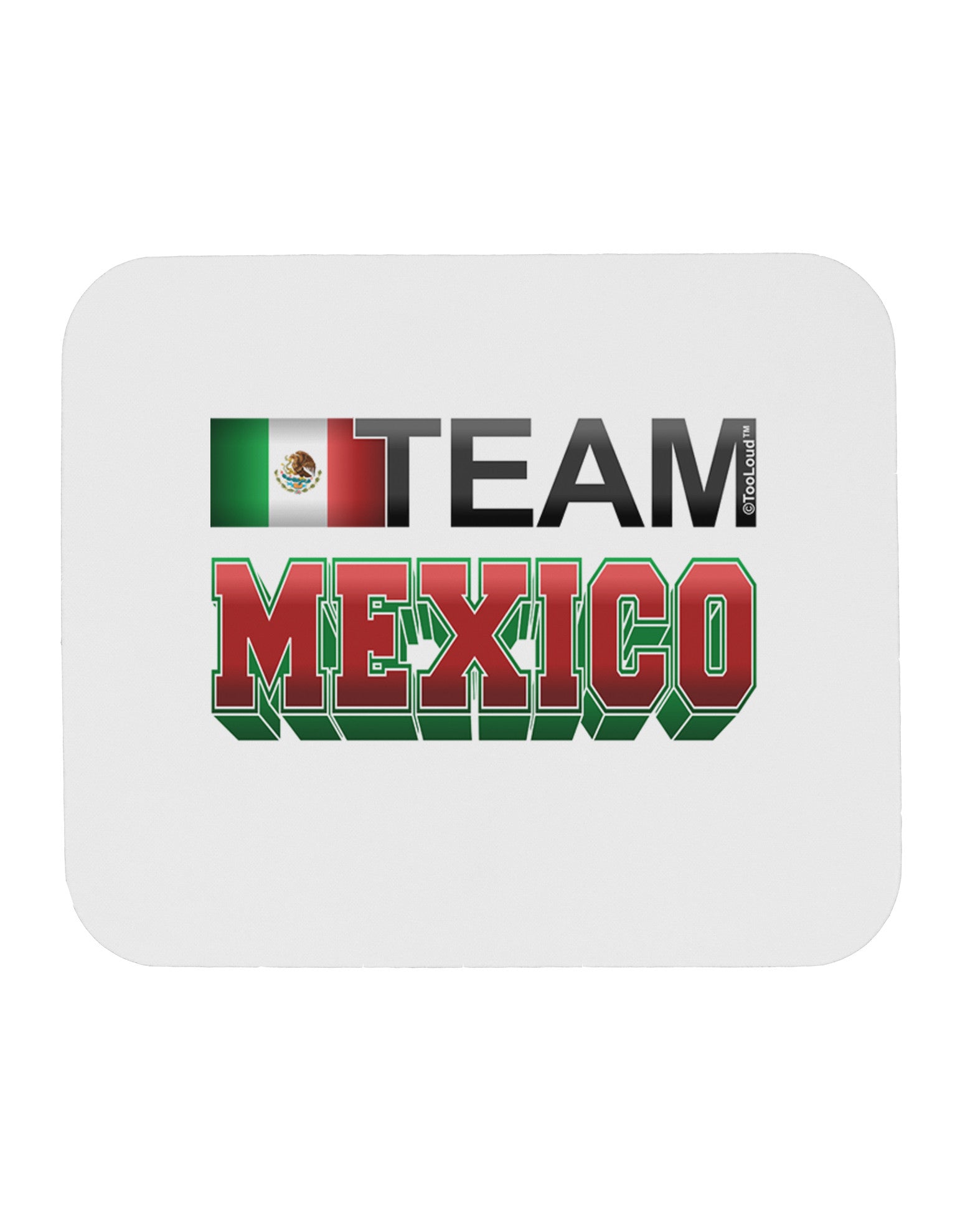 Sporty Team Mexico Mousepad-TooLoud-White-Davson Sales