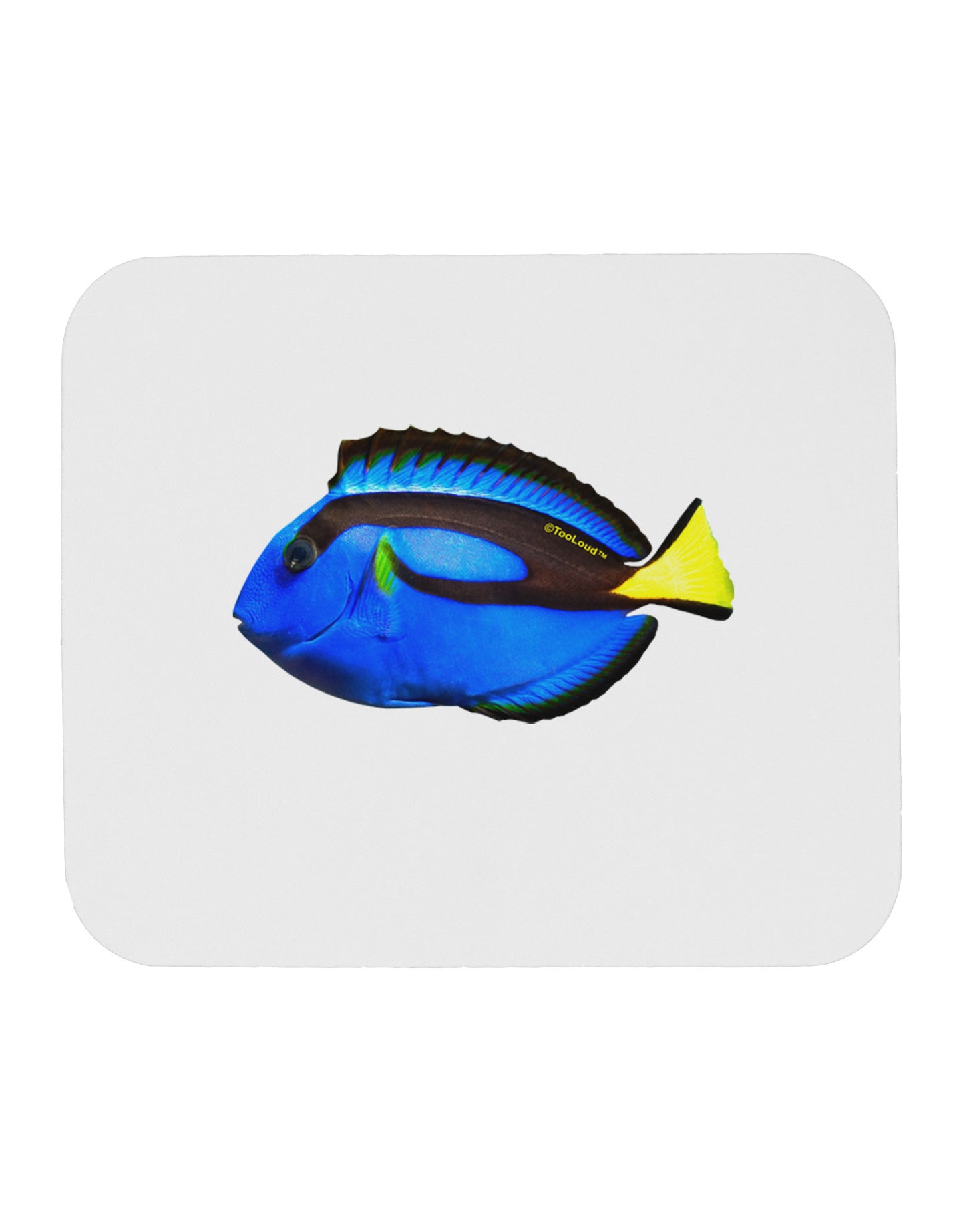 Blue Tang Fish Mousepad-TooLoud-White-Davson Sales