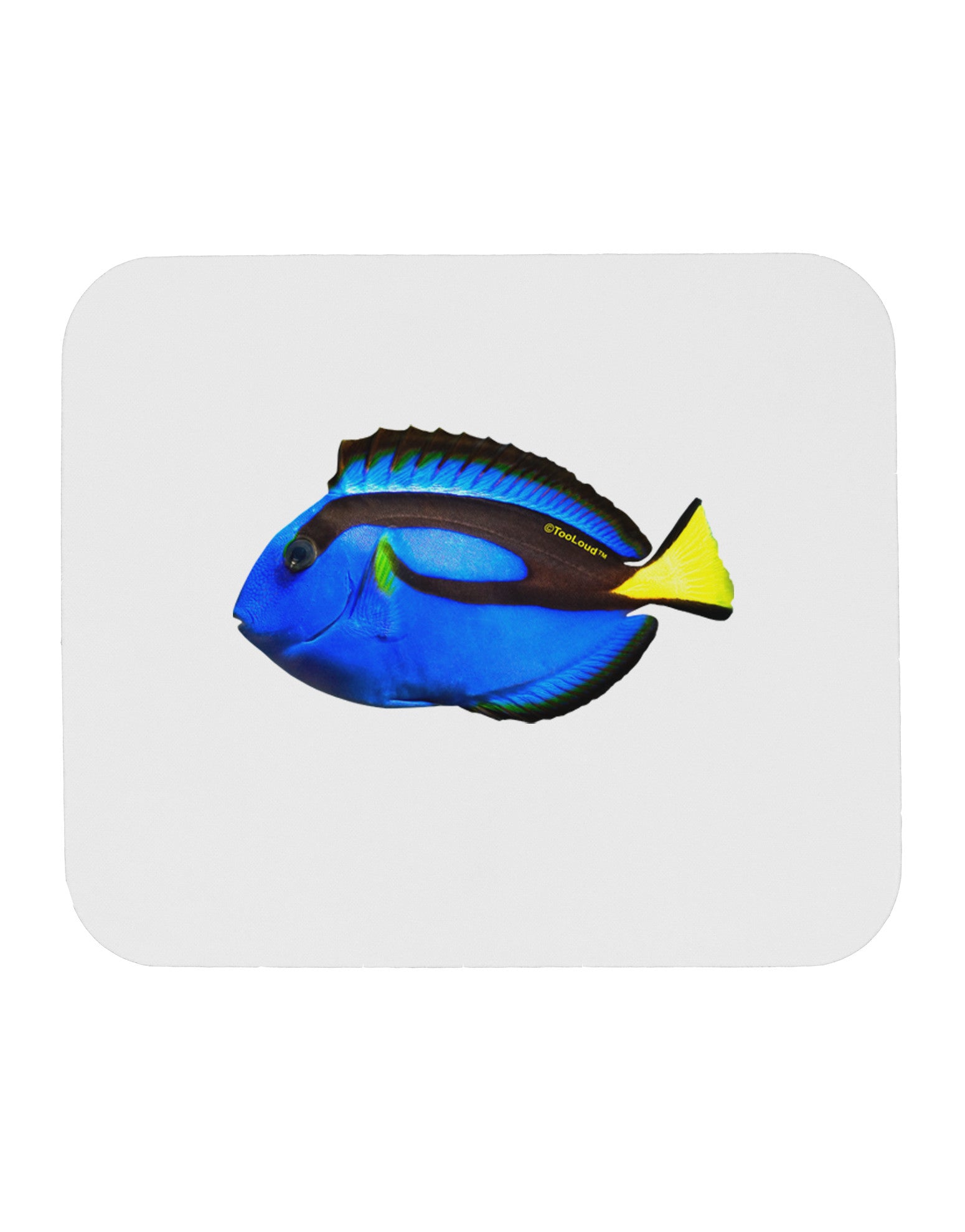 Blue Tang Fish Mousepad-TooLoud-White-Davson Sales