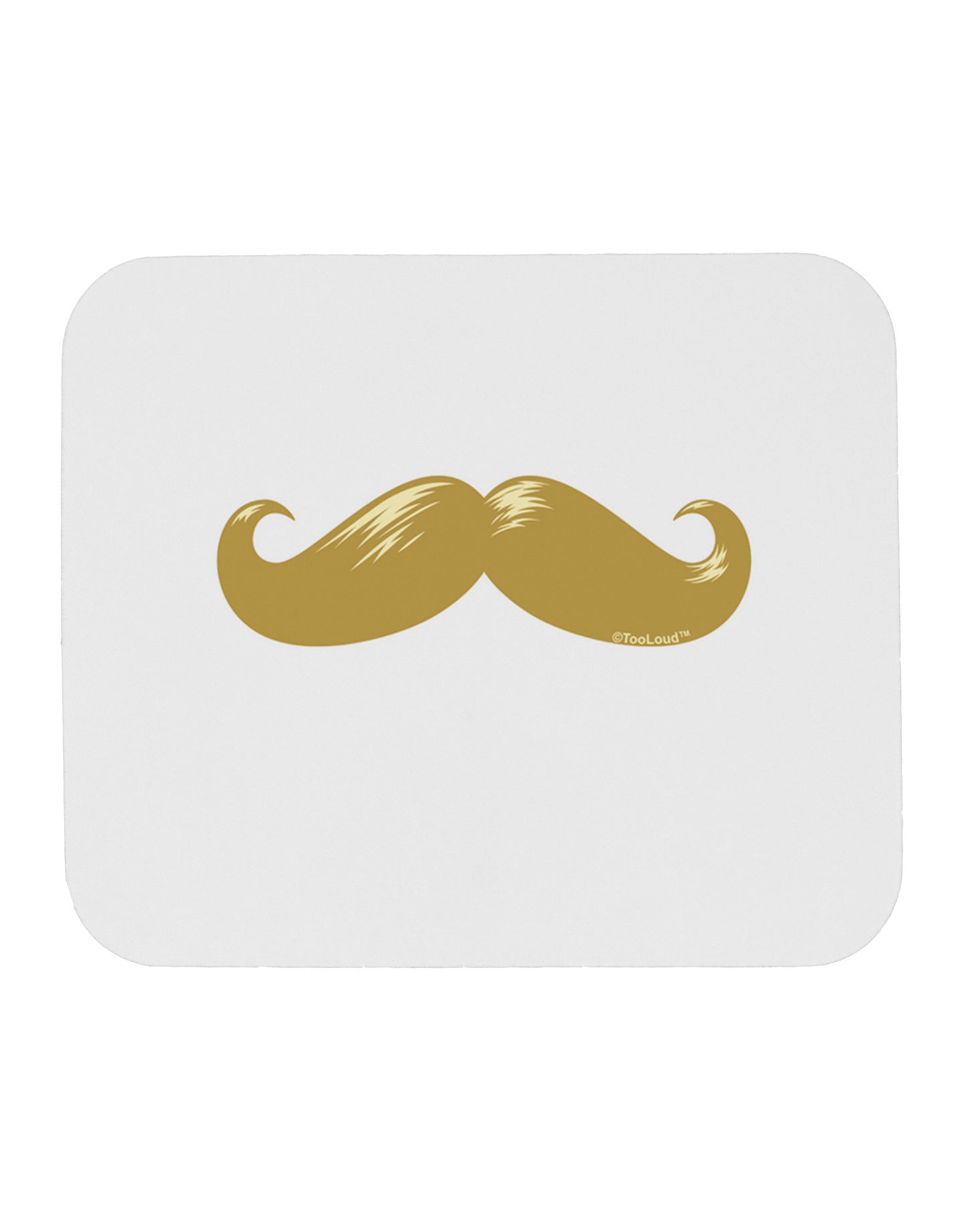 Big Gold Blonde Mustache Mousepad-TooLoud-White-Davson Sales