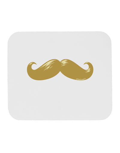 Big Gold Blonde Mustache Mousepad-TooLoud-White-Davson Sales