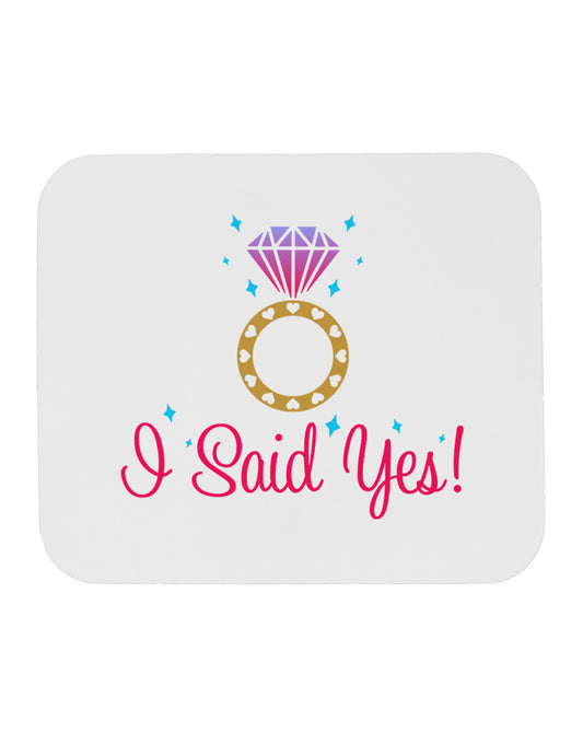 I Said Yes - Diamond Ring - Color Mousepad-TooLoud-White-Davson Sales
