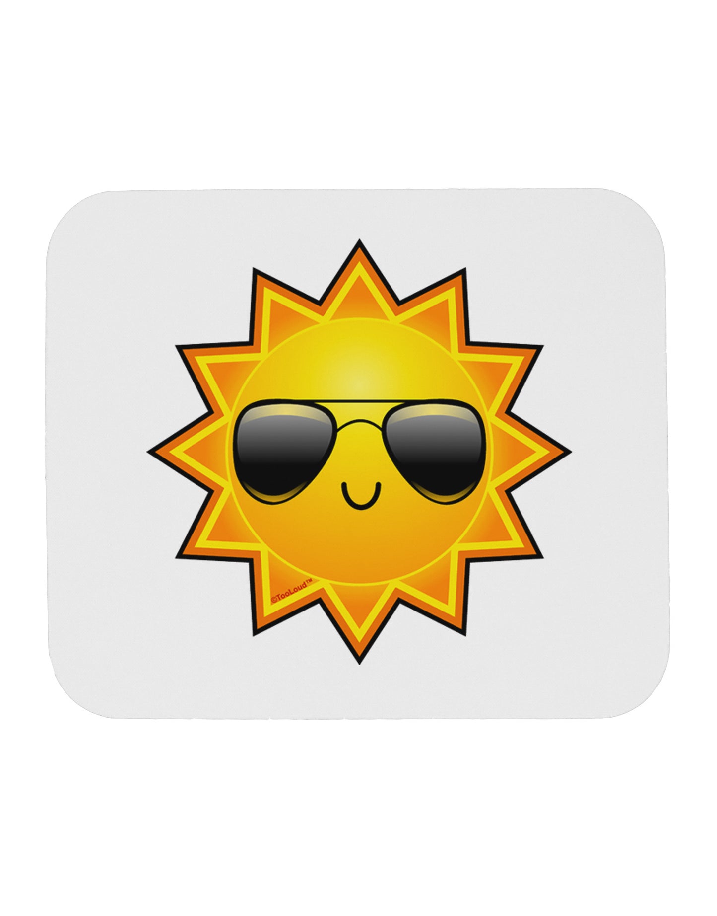 Sun With Sunglasses Mousepad by TooLoud-TooLoud-White-Davson Sales