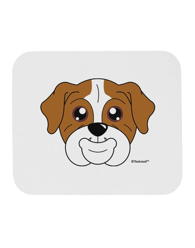 Cute Bulldog - Red Mousepad by TooLoud-TooLoud-White-Davson Sales