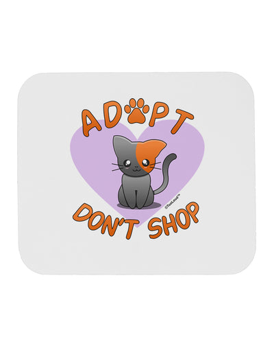 Adopt Don't Shop Cute Kitty Mousepad-TooLoud-White-Davson Sales