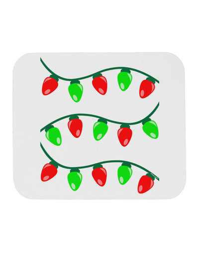 Christmas Lights Red and Green Mousepad-TooLoud-White-Davson Sales