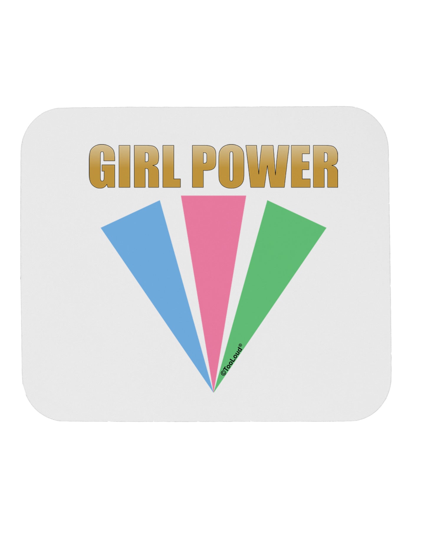 Girl Power Stripes Mousepad by TooLoud-TooLoud-White-Davson Sales