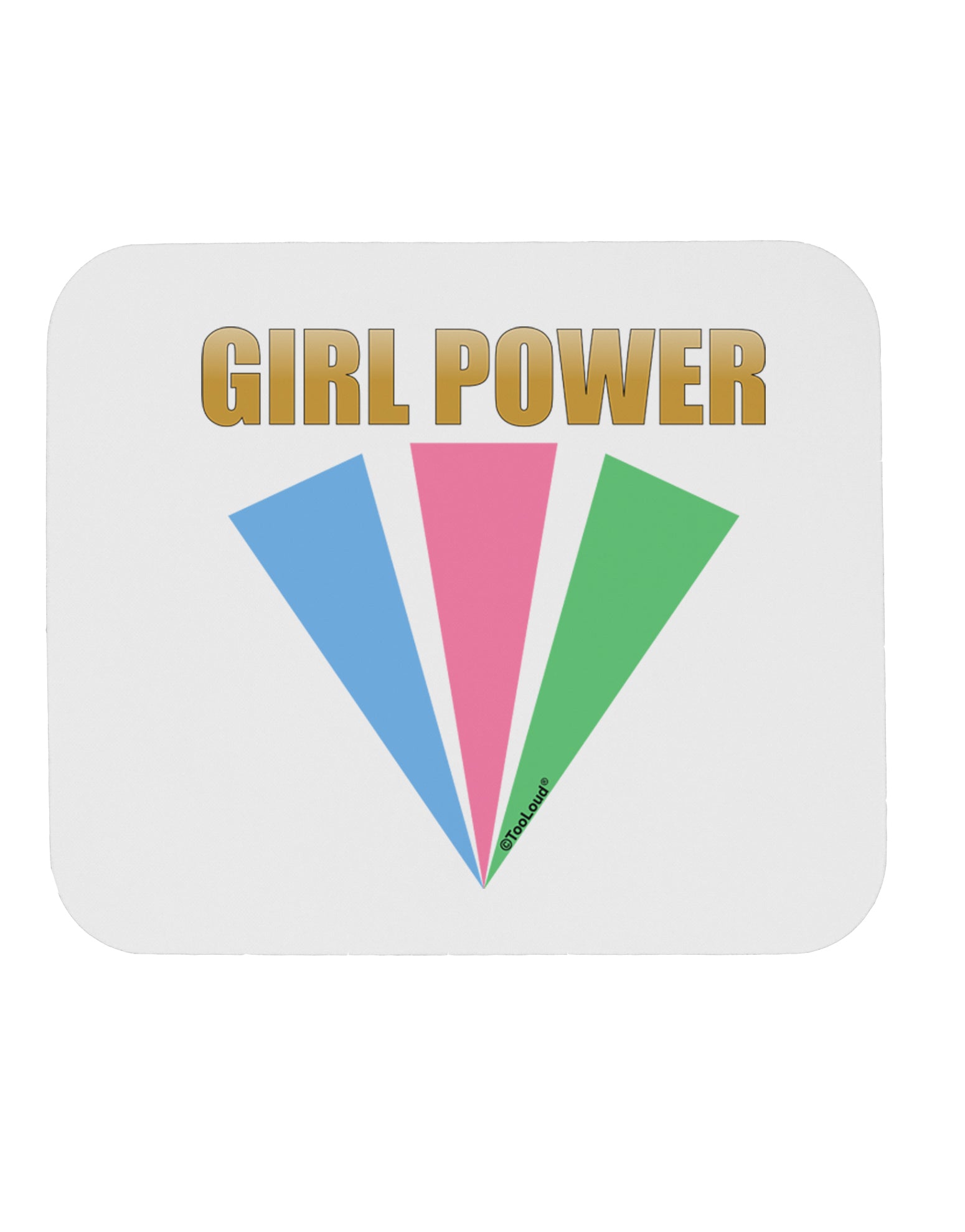 Girl Power Stripes Mousepad by TooLoud-TooLoud-White-Davson Sales