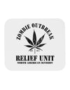 Zombie Outbreak Relief Unit - Marijuana Mousepad-TooLoud-White-Davson Sales
