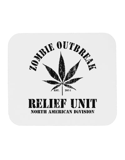 Zombie Outbreak Relief Unit - Marijuana Mousepad-TooLoud-White-Davson Sales