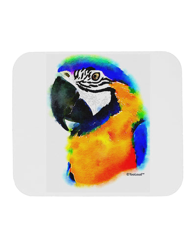 Brightly Colored Parrot Watercolor Mousepad-TooLoud-White-Davson Sales