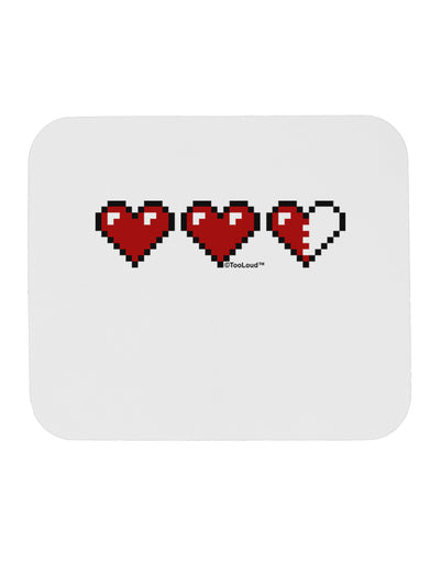 Couples Pixel Heart Life Bar - Left Mousepad by TooLoud-TooLoud-White-Davson Sales